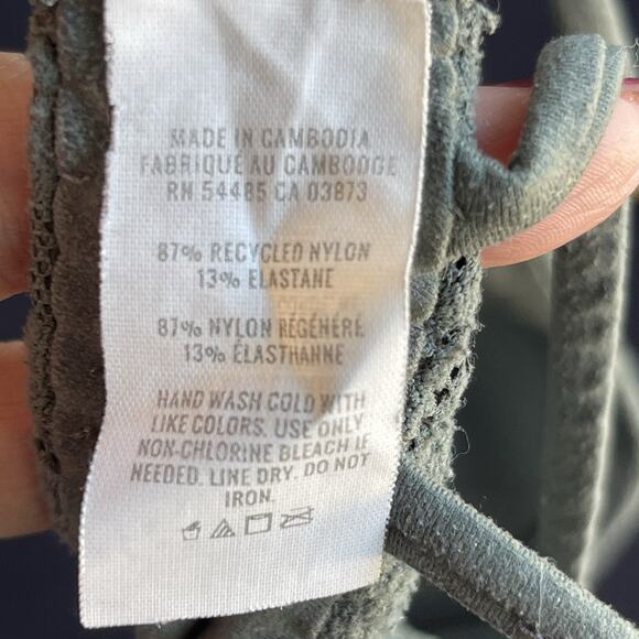 Aerie Sunnie Demi Push Up Bra 34C Green Lace Adjustable Underwire Floral - Picture 9 of 11